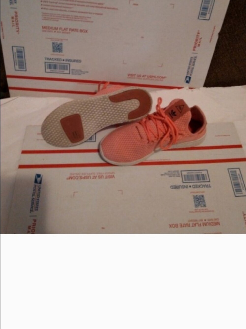adidas Kids Coral/Peach Athletic Sneakers